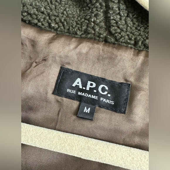 A.P.C. Parka Fighter Kaki Olive Green Men Size M APC - Picture 5 of 16